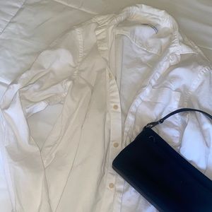 ZARA white long sleeve button down